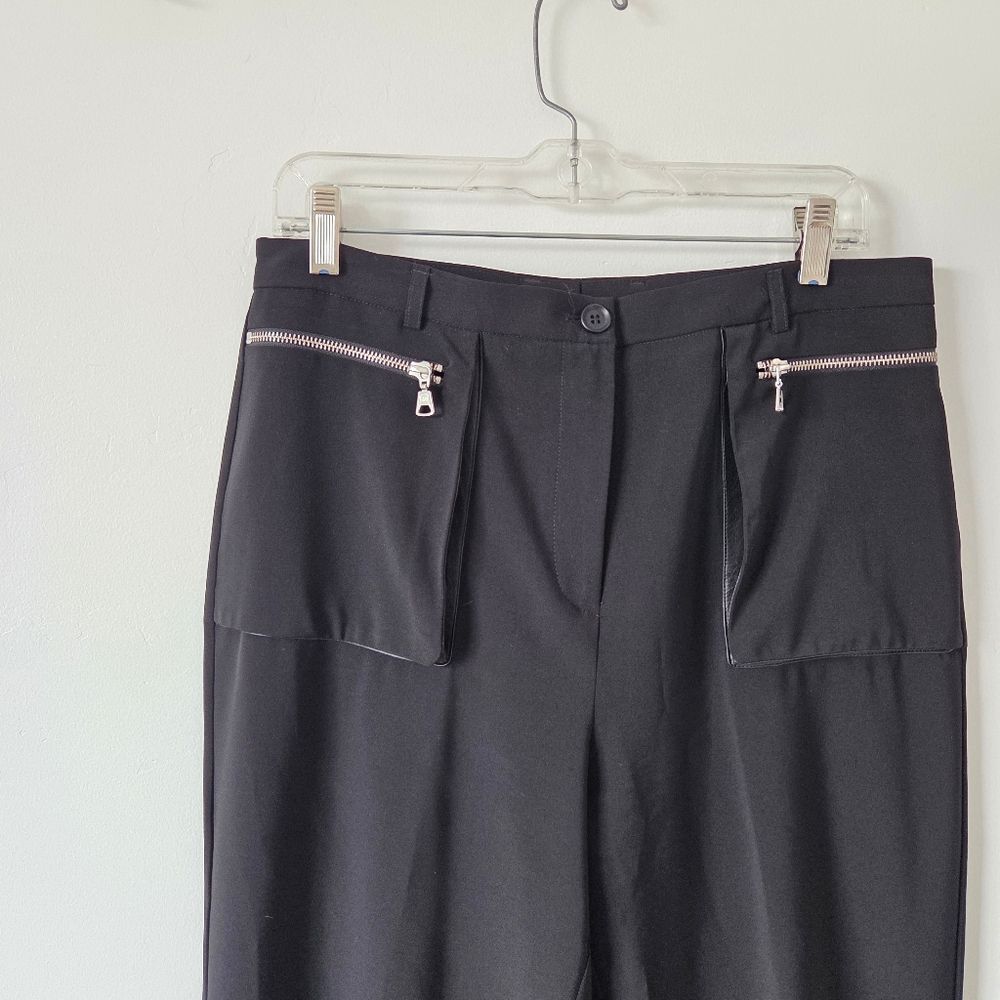 Ivan Grundahl Copenhagen Trousers Pants Women EU 42 Black Cyber Goth Minimalist